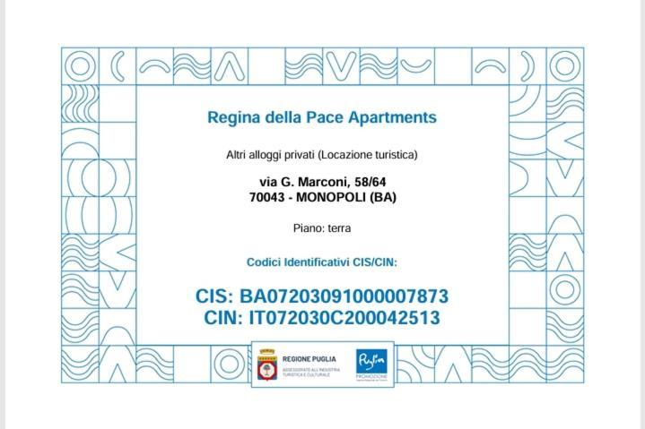 Regina Della Pace Apartments & Suite Con Sauna Monopoli Exterior photo